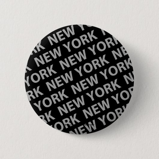 New York Pattern Gray Button (Vorderseite)