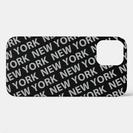 New York Pattern Gray Case-Mate iPhone Case (Rückseite (Horizontal))