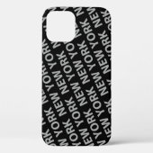New York Pattern Gray Case-Mate iPhone Case (Rückseite)