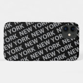 New York Pattern Gray Case-Mate iPhone Hülle (Rückseite (Horizontal))