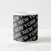 New York Pattern Gray Jumbo-Tasse (Vorderseite)