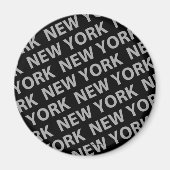 New York Pattern Gray Magnet (Vorne)