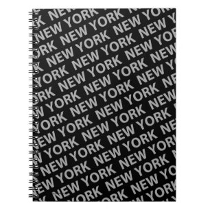 New York Pattern Gray Notizblock