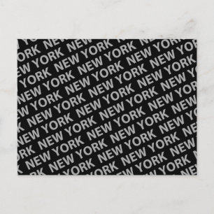 New York Pattern Gray Postkarte