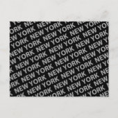 New York Pattern Gray Postkarte (Vorderseite)