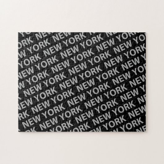 New York Pattern Gray Puzzle (Horizontal)