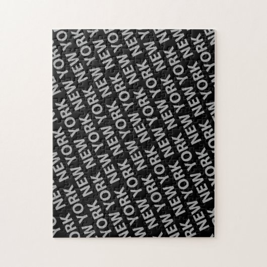 New York Pattern Gray Puzzle (Vertikal)