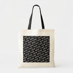 New York Pattern Gray Tragetasche