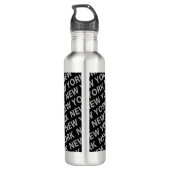 New York Pattern Gray Trinkflasche (Rückseite)