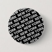 New York Pattern White Button (Vorderseite)