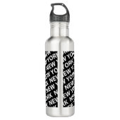 New York Pattern White Edelstahlflasche (Rückseite)