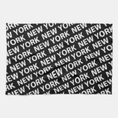 New York Pattern White Handtuch (Horizontal)