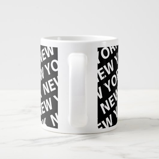 New York Pattern White Jumbo-Tasse (Rückseite)