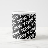 New York Pattern White Jumbo-Tasse (Vorderseite)