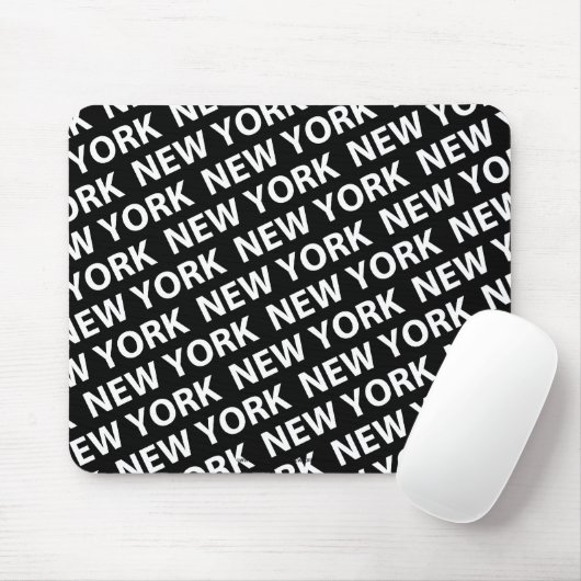 New York Pattern White Mousepad (Mit Mouse)
