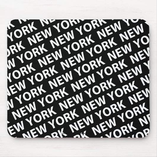 New York Pattern White Mousepad (Vorne)