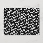New York Pattern White Postkarte (Vorderseite)