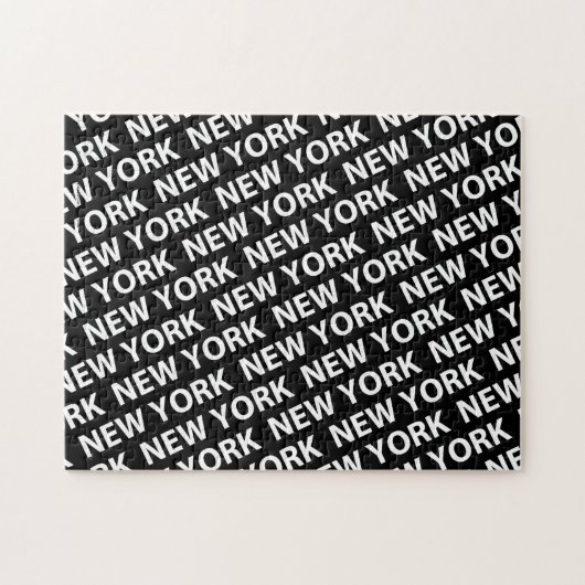 New York Pattern White Puzzle (Horizontal)