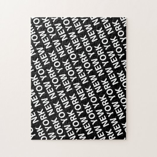 New York Pattern White Puzzle (Vertikal)