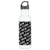New York Pattern White Trinkflasche (Vorderseite)
