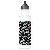 New York Pattern White Trinkflasche (Links)