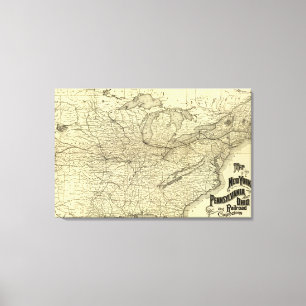 New- York, Pennsylvania- und Ohio-Eisenbahn Leinwanddruck