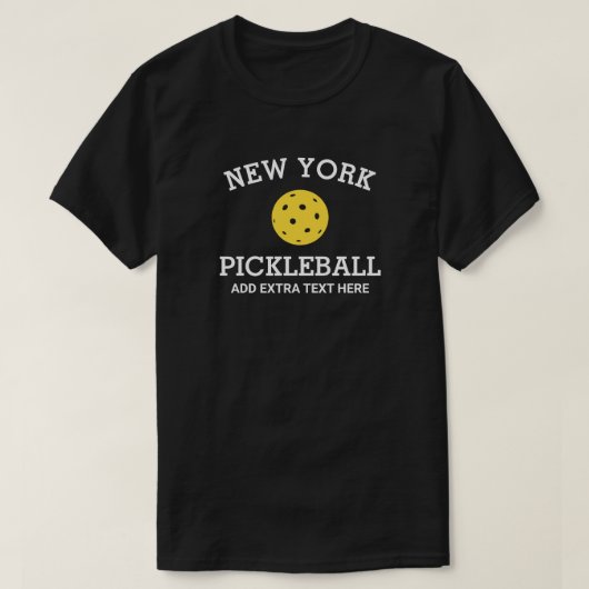New York Pickleball Add Club Partner Name Custom T-Shirt (Design vorne)