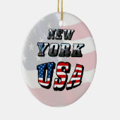 New York Picture and USA Flag Text Keramikornament (Rechts)
