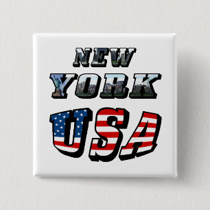 New York Picture and USA Text Button