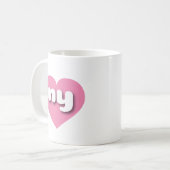 New York Pink heart - I Liebe ny Kaffeetasse (Vorderseite Links)