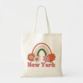New York Pink Retro Style Totbeutel Tragetasche (Vorne)