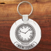 New York Pocket Watch Button Schlüsselanhänger (Vorderseite)