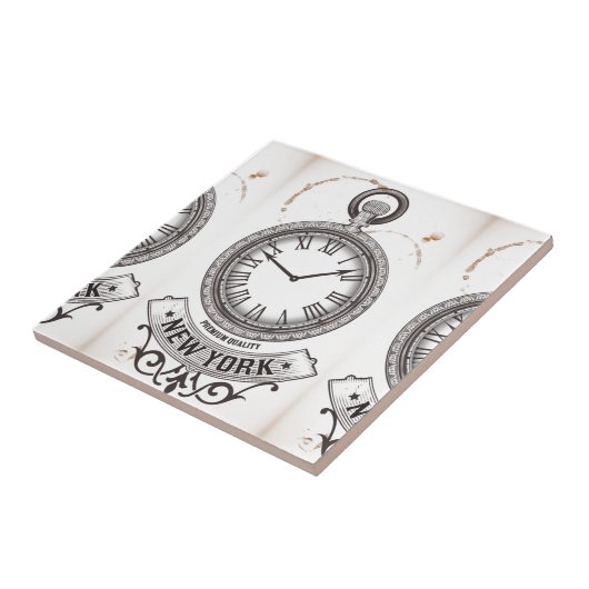 New York Pocket Watch Fliese (Seite)
