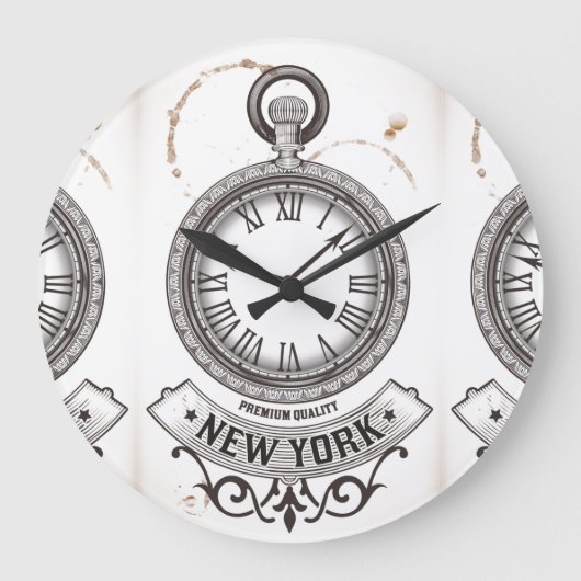 New York Pocket Watch Große Wanduhr (Vorderseite)
