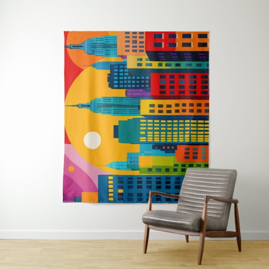 New York Pop Art Wandteppich (Beispiel)