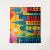 New York Pop Art Wandteppich (Vorderseite)