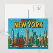 NEW YORK Postcard Postkarte (Vorne/Hinten)