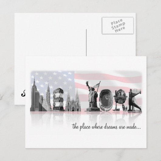 New York Postcard Postkarte (Vorne/Hinten)