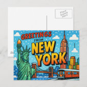 NEW YORK Postcard Postkarte (Vorne/Hinten)