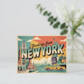 New York Postcard Postkarte (Stehend Vorderseite)