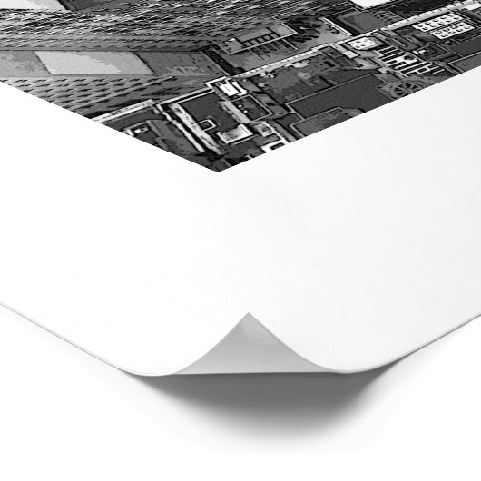 New York Poster Cityscape New York Empire Print (Ecke)