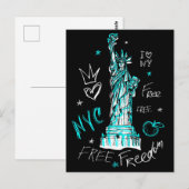 New York Postkarte (Vorne/Hinten)
