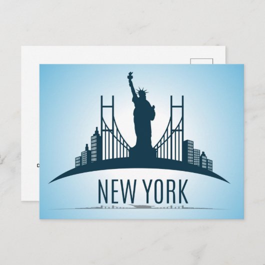 New York Postkarte (Vorne/Hinten)