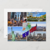 New York Postkarte (Vorne/Hinten)