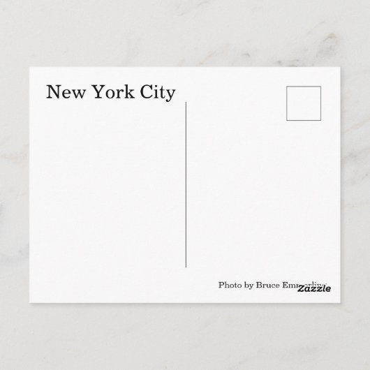 New York Postkarte (Rückseite)