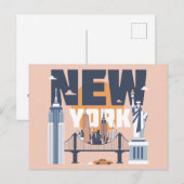 New York Postkarte (Vorne/Hinten)