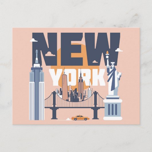 New York Postkarte (Vorderseite)