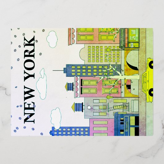 New York Postkarte (Vorderseite)