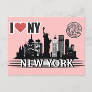 New York Postkarte – Skyline & Big Apple Motiv