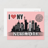 New York Postkarte – Skyline & Big Apple Motiv (Vorne/Hinten)
